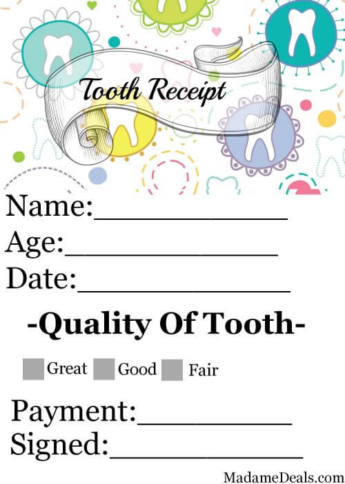 letter from tooth fairy keeping tooth template