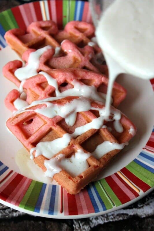 Pink Velvet Waffles Recipe Real Advice Gal